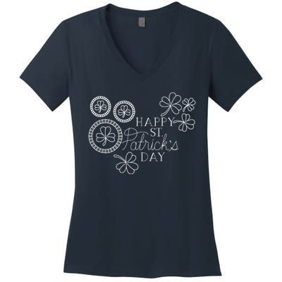 Happy St Patrick's Day Holiday Gift Women's V-Neck T-Shirt