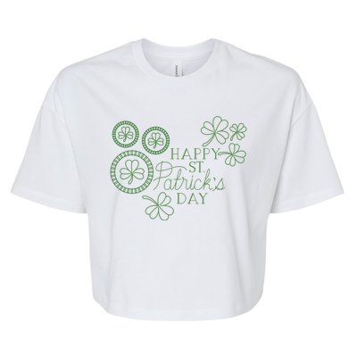 Happy St Patrick's Day Holiday Gift Bella+Canvas Jersey Crop Tee