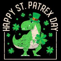 Happy St Patrex Day Funny Irish T-Rex Saint Patricks Dino Drawstring Bag