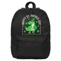 Happy St Patrex Day Funny Irish T-Rex Saint Patricks Dino 16 in Basic Backpack