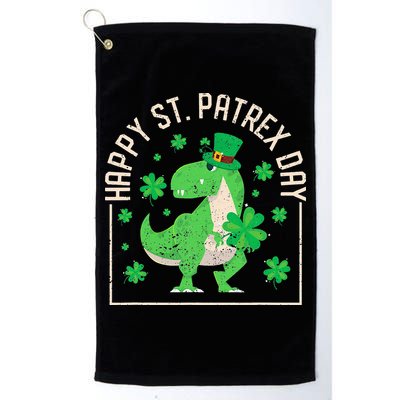 Happy St Patrex Day Funny Irish T-Rex Saint Patricks Dino Golf Towel