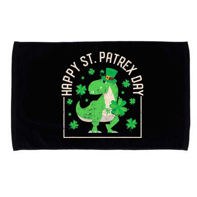 Happy St Patrex Day Funny Irish T-Rex Saint Patricks Dino Microfiber Hand Towel
