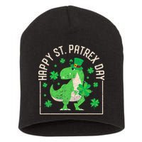 Happy St Patrex Day Funny Irish T-Rex Saint Patricks Dino Short Acrylic Beanie