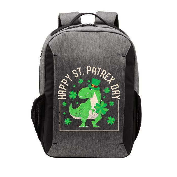 Happy St Patrex Day Funny Irish T-Rex Saint Patricks Dino Vector Backpack
