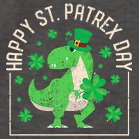 Happy St Patrex Day Funny Irish T-Rex Saint Patricks Dino Vector Backpack
