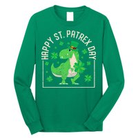 Happy St Patrex Day Funny Irish T-Rex Saint Patricks Dino Long Sleeve Shirt
