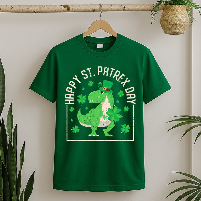 Happy St Patrex Day Funny Irish T-Rex Saint Patricks Dino T-Shirt