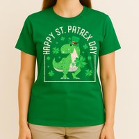 Happy St Patrex Day Funny Irish T-Rex Saint Patricks Dino T-Shirt