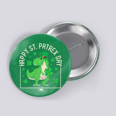 Happy St Patrex Day Funny Irish T-Rex Saint Patricks Dino Button