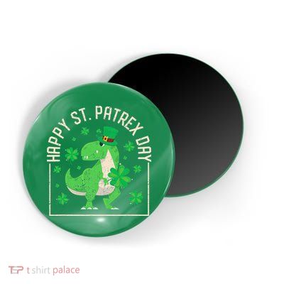 Happy St Patrex Day Funny Irish T-Rex Saint Patricks Dino Magnet