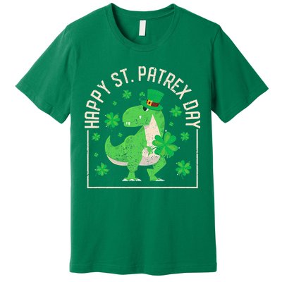 Happy St Patrex Day Funny Irish T-Rex Saint Patricks Dino Premium T-Shirt