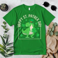 Happy St Patrex Day Funny Irish T-Rex Saint Patricks Dino Premium T-Shirt
