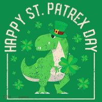 Happy St Patrex Day Funny Irish T-Rex Saint Patricks Dino Kids T-Shirt