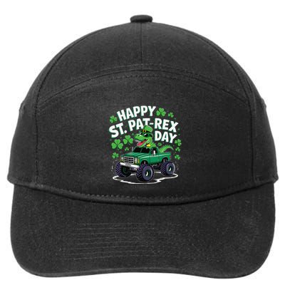 Happy St Patrex Patricks Day Dinosaur Monster Truck 7-Panel Snapback Hat