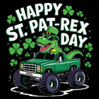 Happy St Patrex Patricks Day Dinosaur Monster Truck 16 in Basic Backpack