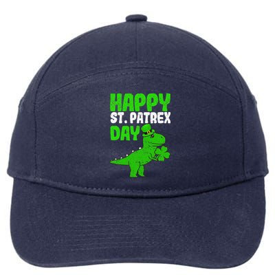 Happy St Patrex Day Funny Irish T-Rex Saint Patricks Dino 7-Panel Snapback Hat