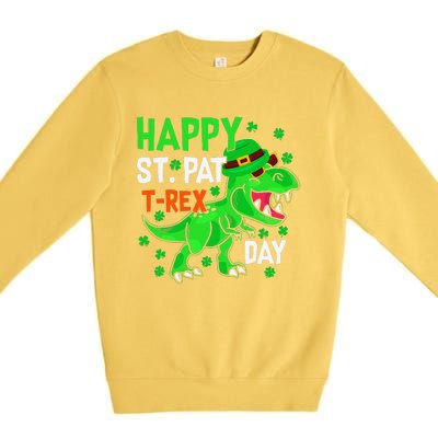 Happy St PatRex Saint Patrick's Day Dinosaurs Premium Crewneck Sweatshirt