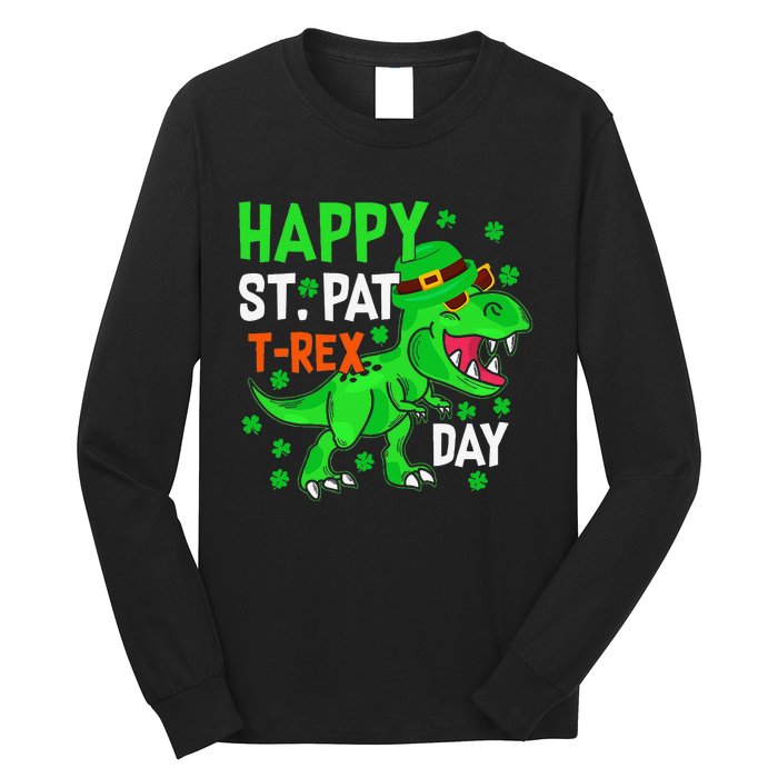 Happy St PatRex Saint Patrick's Day Dinosaurs Long Sleeve Shirt