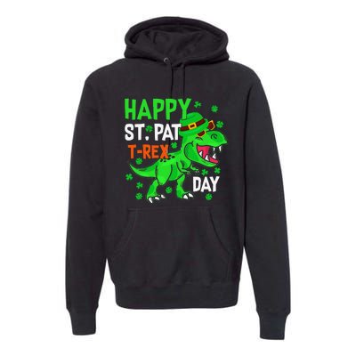 Happy St PatRex Saint Patrick's Day Dinosaurs Premium Hoodie