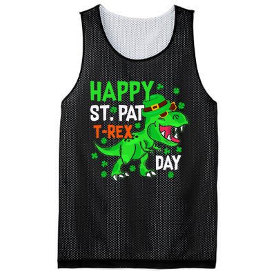 Happy St PatRex Saint Patrick's Day Dinosaurs Mesh Reversible Basketball Jersey Tank