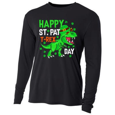 Happy St PatRex Saint Patrick's Day Dinosaurs Cooling Performance Long Sleeve Crew