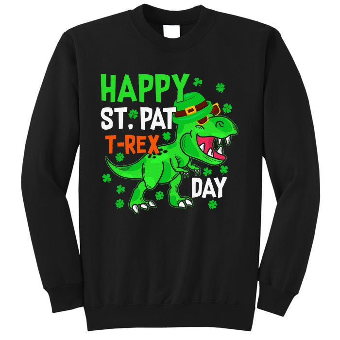 Happy St PatRex Saint Patrick's Day Dinosaurs Tall Sweatshirt