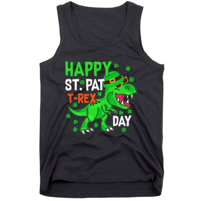 Happy St PatRex Saint Patrick's Day Dinosaurs Tank Top