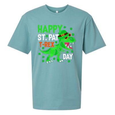 Happy St PatRex Saint Patrick's Day Dinosaurs Sueded Cloud Jersey T-Shirt