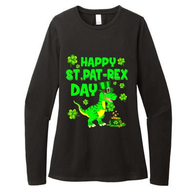 Happy St Pat Trex Day Dino St Patricks Day Boy Womens CVC Long Sleeve Shirt