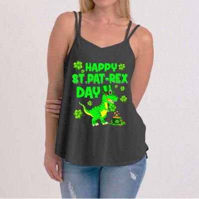 Happy St Pat Trex Day Dino St Patricks Day Boy Women's Strappy Tank