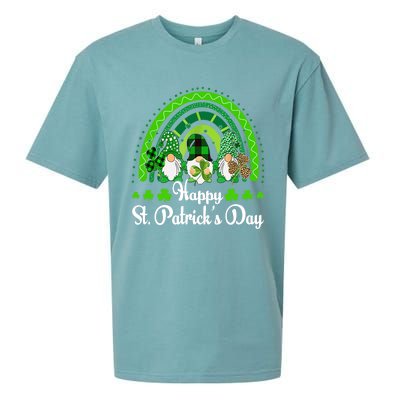 Happy St Patrick's Day Three Gnome Irish Shamrock Leprechaun Sueded Cloud Jersey T-Shirt