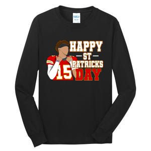 Happy Saint Patricks Day Ma!Homes St Patrick Football Player Fan Ma!Home Tall Long Sleeve T-Shirt