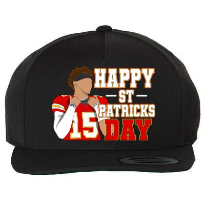 Happy Saint Patricks Day Ma!Homes St Patrick Football Player Fan Ma!Home Wool Snapback Cap