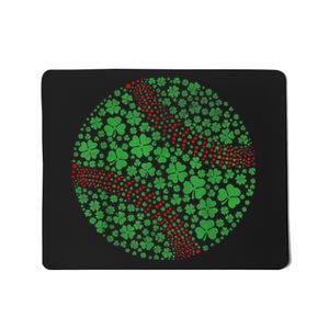 Happy St Patricks Day Shamrock Baseball Lovers Men Mousepad