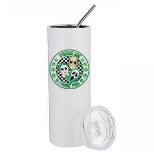 Horror Shamrock Pinch Me Happy St Patricks Day Dare You Stainless Steel Tumbler