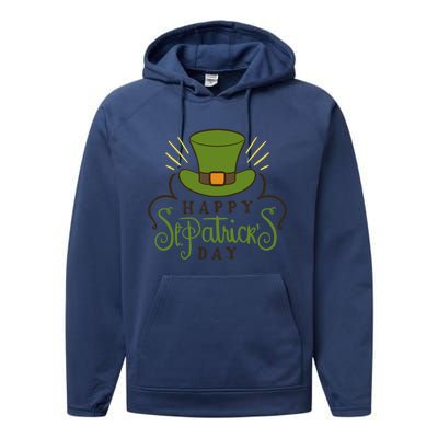 Happy St Patrick Day Performance Fleece Hoodie