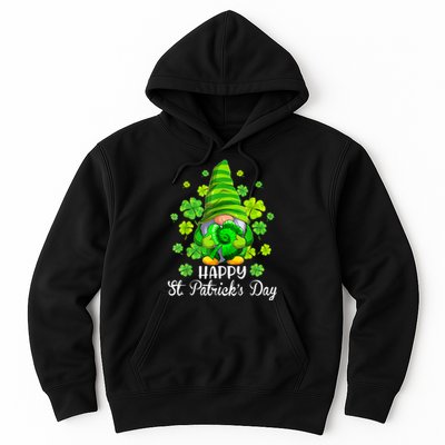 Happy St. Patrick's Day Gnome Tie Dye Shamrock Hoodie