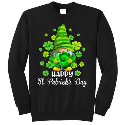 Happy St. Patrick's Day Gnome Tie Dye Shamrock Sweatshirt