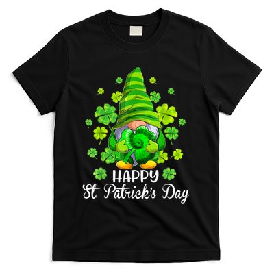 Happy St. Patrick's Day Gnome Tie Dye Shamrock T-Shirt