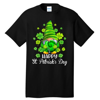 Happy St. Patrick's Day Gnome Tie Dye Shamrock Tall T-Shirt