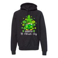 Happy St. Patrick's Day Gnome Tie Dye Shamrock Premium Hoodie