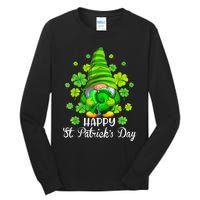 Happy St. Patrick's Day Gnome Tie Dye Shamrock Tall Long Sleeve T-Shirt