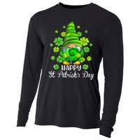 Happy St. Patrick's Day Gnome Tie Dye Shamrock Cooling Performance Long Sleeve Crew