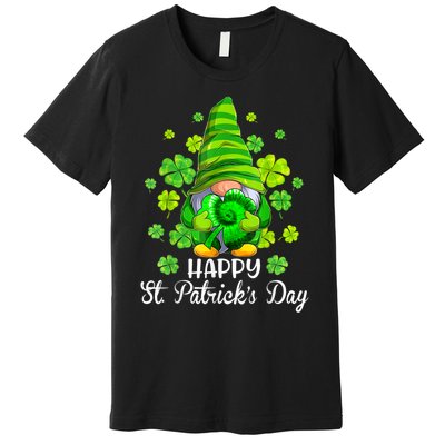 Happy St. Patrick's Day Gnome Tie Dye Shamrock Premium T-Shirt