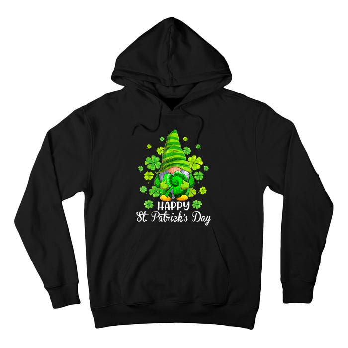 Happy St. Patrick's Day Gnome Tie Dye Shamrock Tall Hoodie