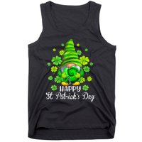 Happy St. Patrick's Day Gnome Tie Dye Shamrock Tank Top