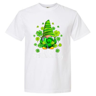 Happy St. Patrick's Day Gnome Tie Dye Shamrock Garment-Dyed Heavyweight T-Shirt