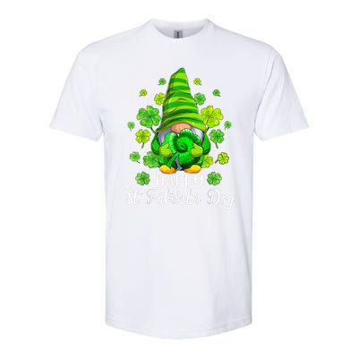 Happy St. Patrick's Day Gnome Tie Dye Shamrock Softstyle CVC T-Shirt