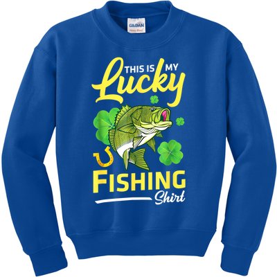 Happy Saint Patrick Day Me Fishers This Is My Lucky Fishing Gift Kids Sweatshirt