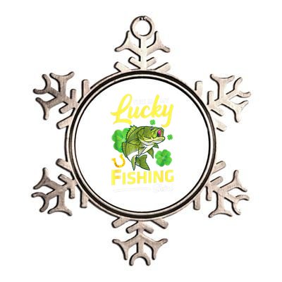 Happy Saint Patrick Day Me Fishers This Is My Lucky Fishing Gift Metallic Star Ornament